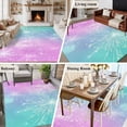 thumbnail image 5 of 6'x9' Area Rugs, Pink Blue Turquoise Indoor Outdoor Area Rug for Living Room Bedroom, Gradient Fireworks Minimalism Funny Washable Bathroom Rugs Kitchen Floor Carpet Mats Home Decor Aesthetic, 5 of 8