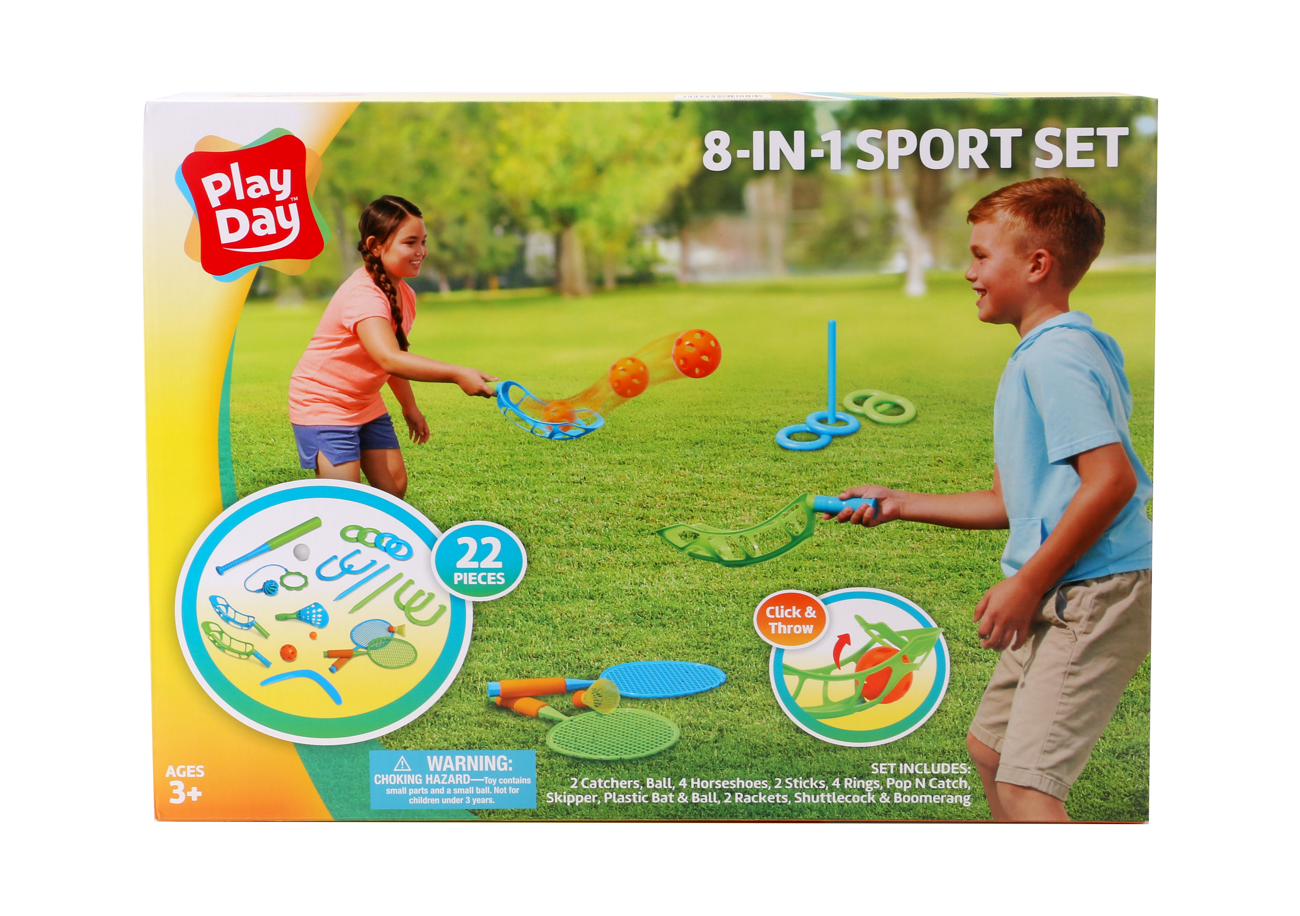 Play Day 8-in-1 Combo Lawn Game Sport Set, 22 Pieces, Children Ages 3+ - image 4 of 5