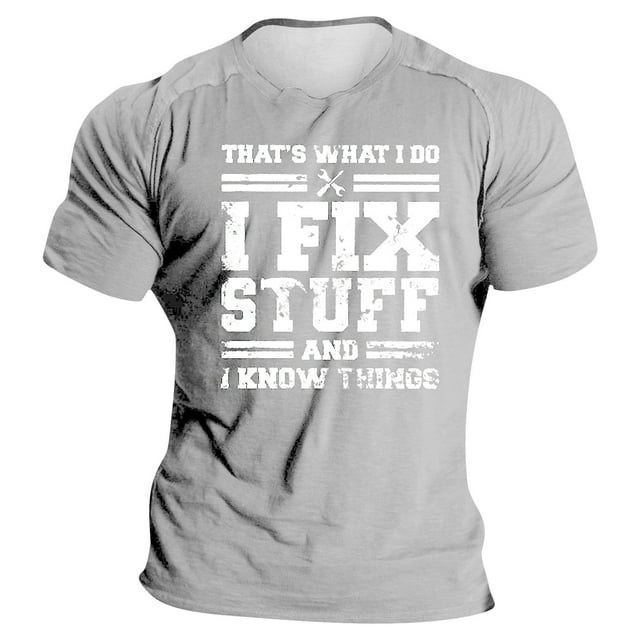 adviicd T-Shirts d'Entraînement pour Hommes T-Shirt Graphique à Lettres Décontracté Manches Courtes Col Rond Été Mode Urbaine Gris,m