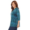 thumbnail image 3 of Catherines Women's Plus Size Petite Easy Fit 3/4-Sleeve V-Neck Tunic, 3 of 4