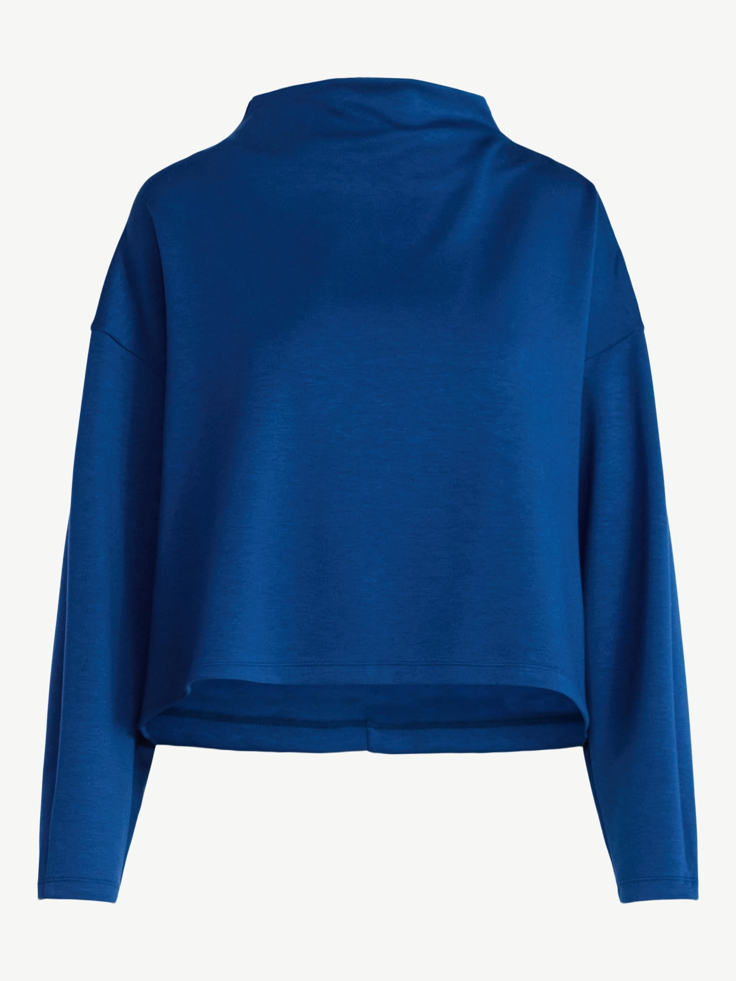 Scoop Women's New Scubaknit Zip Neck Top, Sizes XS-XXL