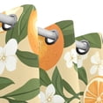 thumbnail image 3 of Oranges Green Leaves Flowers Curtains Grommet Black Out 63 Inch Length Curtain Drapes for Bedroom Living Room 2 panels set, 3 of 5