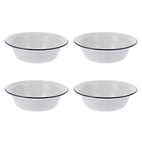 4 unids Hogar Sopa Cuencos Esmalte Cuencas Sopas Prácticas Enamelware