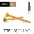thumbnail image 2 of Tornillos para madera Deck Plus 48412 #8 x 4 cm, color canela, caja de 2,27 kg, 2 of 9