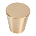 thumbnail image 1 of 17,5 x alto 19 x fondo inferior 11 mm pomos para muebles de latón cepillado, pomos dorados para cajones para armarios, baños y cocinas, juego de 10 (cónicos) JM MX-0139167FYD, 1 of 4