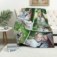 thumbnail image 5 of Personalized Blanket with Photo Text Custom Photo Blankets Customized Photos, Picture Blanket Gifts for Family and Friends on Christmas Wedding Mothers Day, Father Day Blankets, 5 of 5