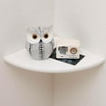 thumbnail image 4 of Corner Shelves, Floating Corner Shelf, Set of Solid Oak Wood Corner Wall Shelves, Round End with Wire Hole Shelving for Small Plant for Bedroom Kitchen, Living Room (Size //in), 4 of 6