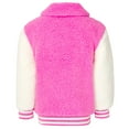 thumbnail image 3 of Disney Minnie Mouse Varsity Faux Fur Sherpa Jacket Logo Toddler to Big Kid, 3 of 5