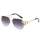 thumbnail image 1 of Gafas de sol con cabeza de leopardo sin marco para mujer y hombre, gafas de sapo con borde cortado y personalidad de doble haz, 1 of 4