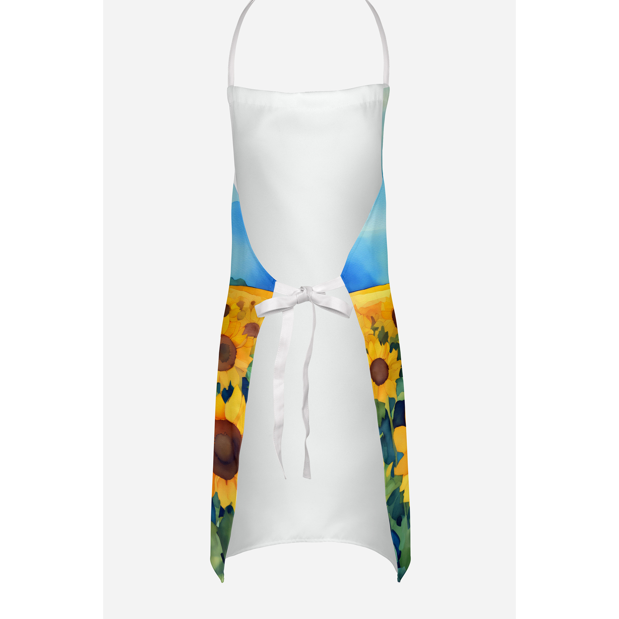 Kansas Sunflowers in Watercolor Apron 27 in x 30 in