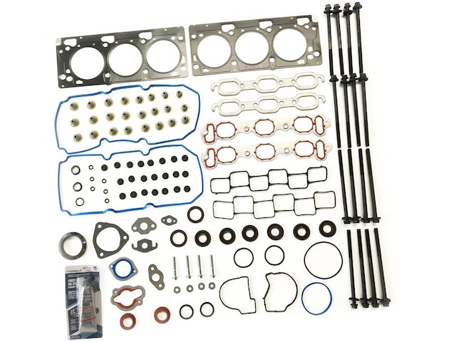 Engine Cylinder Head Gasket Set with 16 Head Bolts, Manifold Gaskets, Valve  Cover Gaskets, Stem Seals, and O-Rings Compatible with 2006 Dodge Charger  3.5L V6