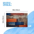 thumbnail image 2 of BaHomeck placemats Set of 4 Colorful Wooden Wall With Orange ,Blue And Brown Cotton Linen rectangle Placemats for Kitchen Dining Table Indoor,Outdoor,18*12inch, 2 of 4