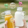 thumbnail image 2 of ZZkhGo Silica Gel Bow Straw Cover 10mm Reusable Splash Proof Straw Cap Dishwasher Safe Cute Bow Topper 0.4in Diameter, 2 of 7