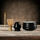 thumbnail image 5 of Juego de de té tradicional de 4 piezas, estilo japonés, de Cuenco de cerámica negra B Zulema Soporte para batidor Matcha, 5 of 7