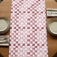 thumbnail image 5 of Table Runners 90 Inches Long Dress Scarves, Red Plaid Farmhouse Farmhouse Coffee/Dining/Kitchen Table Runner for Living Room, Watercolor Cute Country Pigs Checkered 13x90 Inch, 5 of 9