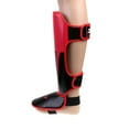 thumbnail image 4 of Almohadillas gruesas acolchadas Cola para Kickboxing MMA espinilleras para empeine rojo, 4 of 7
