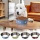 thumbnail image 1 of Comedero Para Perros Comedero y bebedero de acero inoxidable para perros con base antideslizante, color azul (1 unidad) Rkxzt, 1 of 8