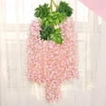 thumbnail image 1 of 10 unidades, flor de glicina simulada, cadena de flores de frijol violeta, flor de seda de plástico colgante, planta decorativa, flor de techo, 1 of 2