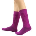 thumbnail image 2 of Deal for Days Holiday Decor Ofreoo Women's Solid Color Warm Stockings From The 1980s To 1990s, Super Long Tight Knit Pile Socks Compression Socks for Women, 2 of 4