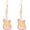 Gold Pink, variant on Music Guitar Earrings for Women Dainty Fashion Crystal Bass Electric Guitar Dangle Drop Earrings Rock Music Lovers Singer Personalized Concert Party Jewelry
