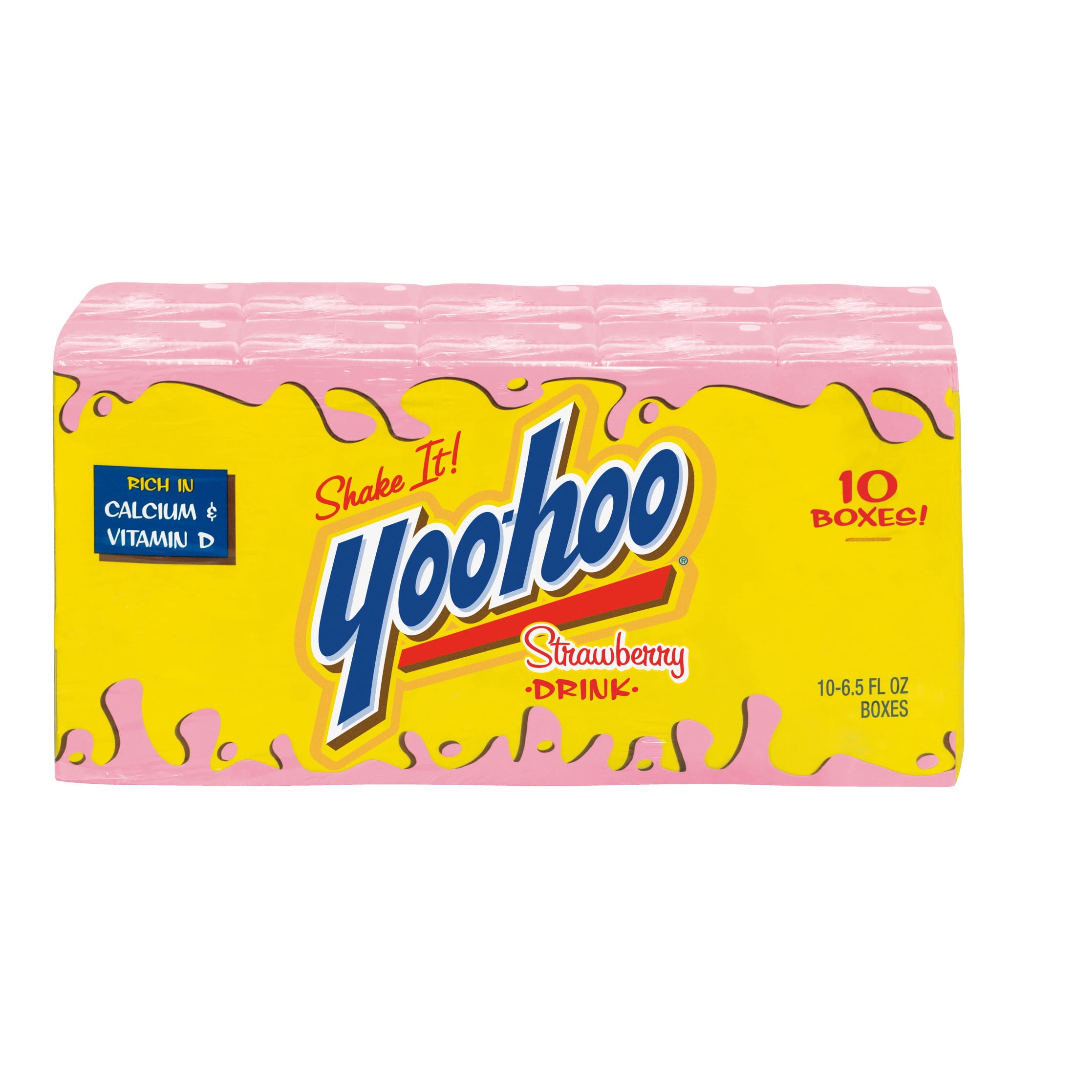 Yoo-hoo Strawberry Drink, 6.5 Fl. Oz., 10 Count