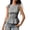Black, variant on Womens Gingham Check Tops Tie-Shoulder Sleeveless Smocked Waist Peplum Hem Slim Fit Y2k Casual Blouses Red L