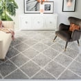 thumbnail image 2 of SAFAVIEH Parma Eglantine Geometric Shag Area Rug, Grey/Cream, 9' x 9' Square, 2 of 8