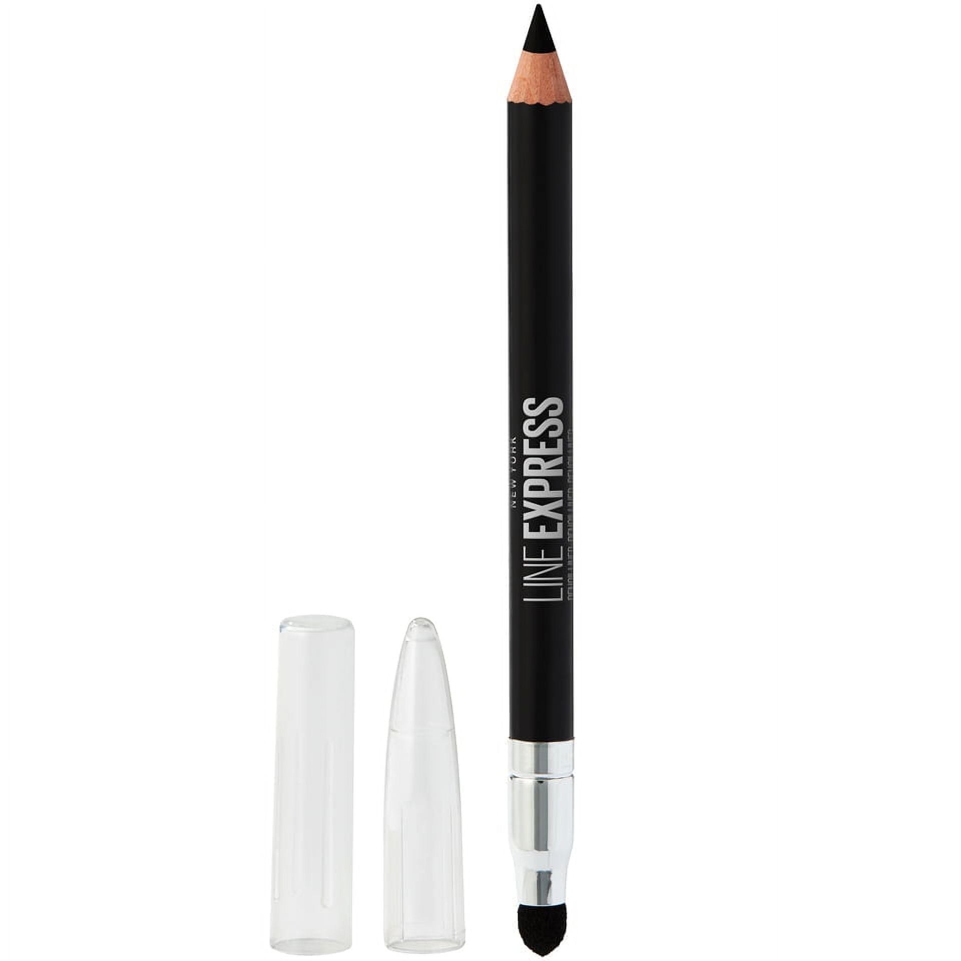 (4 pack) Maybelline Line Express Sharpenable Wood Pencil Eyeliner, Ebony Black