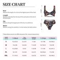 thumbnail image 6 of Wukai Flower Women's Bikini Set Two Piece,wimsuit High Waisted V Neck Twist Front Adjustable Spaghetti Straps Bathing Suit-X-Large, 6 of 7