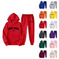 thumbnail image 1 of New York Womens Sweat Suits 2 Piece Set 2026 Fashion Hoodie and Joggers Sweatpants Matching Set, 1 of 4