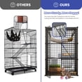 thumbnail image 5 of ModFusion 41" Multi Level Cat Cage with Hammock and Ladders Portable Metal Enclosure for 1 to 2 Cats Black, 5 of 9