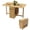 Natural wood color, variant on Drop Leaf Folding Dining Table with Storage Cabinet & 6 Wheels – 55.2" Worktop, Drawer, 300 lb Capacity for Small Spaces, RV, Apartment