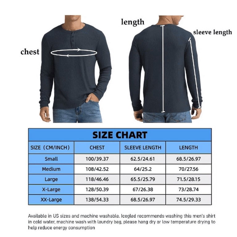 Iceglad Men's Long Sleeve Waffle Henley Shirt photo 6