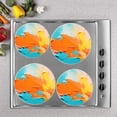 thumbnail image 2 of Bahomeck Electric Stove Burner Covers Set Of 4,Abstract Background With Orange And Bule Paint Strokes Metal Gas Stove Burner Covers,Protecting Gas Stoves,8 Inch And 10 Inch, 2 of 2