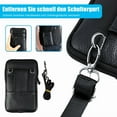 thumbnail image 4 of Men Leather Phone Loop Belt Bag Waist Holster Pack Shoulder Pouch Crossbody New, 4 of 6