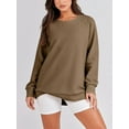 thumbnail image 3 of KelaJuan Women Sweatshirt, Long Sleeve Crew Neck Solid Zipped Hoodie Pullover Casual Tops, 3 of 6