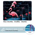 thumbnail image 2 of Flamingo Polyester Non-Slip Office Mat & Kitchen Rug, Machine Washable Door Mats, 2 of 6