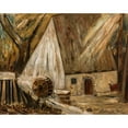 thumbnail image 2 of Tadeusz Makowski 24x20 Black Ornate Framed Double Matted Museum Art Print Titled: Mill (In Banay) (1928), 2 of 5