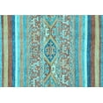 thumbnail image 1 of Ahgly Company Indoor Rectangle Abstract Light Blue Modern Area Rugs, 7' x 10', 1 of 4