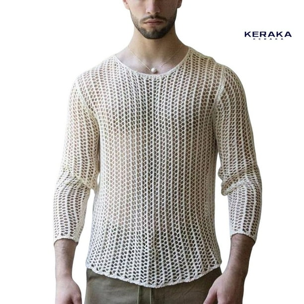 Camiseta de malla hombre hot sale
