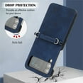 thumbnail image 2 of Allytech for Samsung Galaxy Z Flip 3 Case 2022, Business Style Premium PU Leather Shockproof Protective Case for Men Women Slim Case for Galaxy Z Flip3 2021, Darkblue, 2 of 6