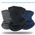 thumbnail image 3 of Unisex Winter Fleece Neck Gaiter & Face Mask: Thickened Windproof Warmth for Skiing, Cycling & Outdoor Sports - Durable One-Size Design for Cold Weather Protection (A01-WB-B-03 Black), 3 of 6