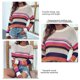 thumbnail image 1 of Top De Punto Para Mujer Jersey De Cuello Redondo Informal Con Rayas Arcoíris Suéteres Transpirables Para Mujer Para Oficina Para Citas ANGGREK Ropa, 1 of 6