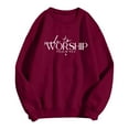 thumbnail image 4 of Arlun Made to Worship Sweatshirts Womens Christian Psalm Bible Verse Printed Graphic Pullover Tops Relaxed Fit Soft Comfortable Religious Faith Hoodless Sweatshirts Gifts XL, 4 of 4
