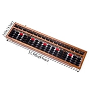THY COLLECTIBLES Vintage Style 17 Digit Rods Wooden Abacus Soroban Chinese Japanese Calculator Counting Tool w Reset Button 14