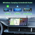 thumbnail image 2 of LAMTTO 9.26"  Wireless   Apple CarPlay & Android Auto Screen, Portable Car Stereo with Bluetooth 5.3, Car Play Screen with GPS Navigation, AirPlay, Siri, FM/AUX, 2 of 8