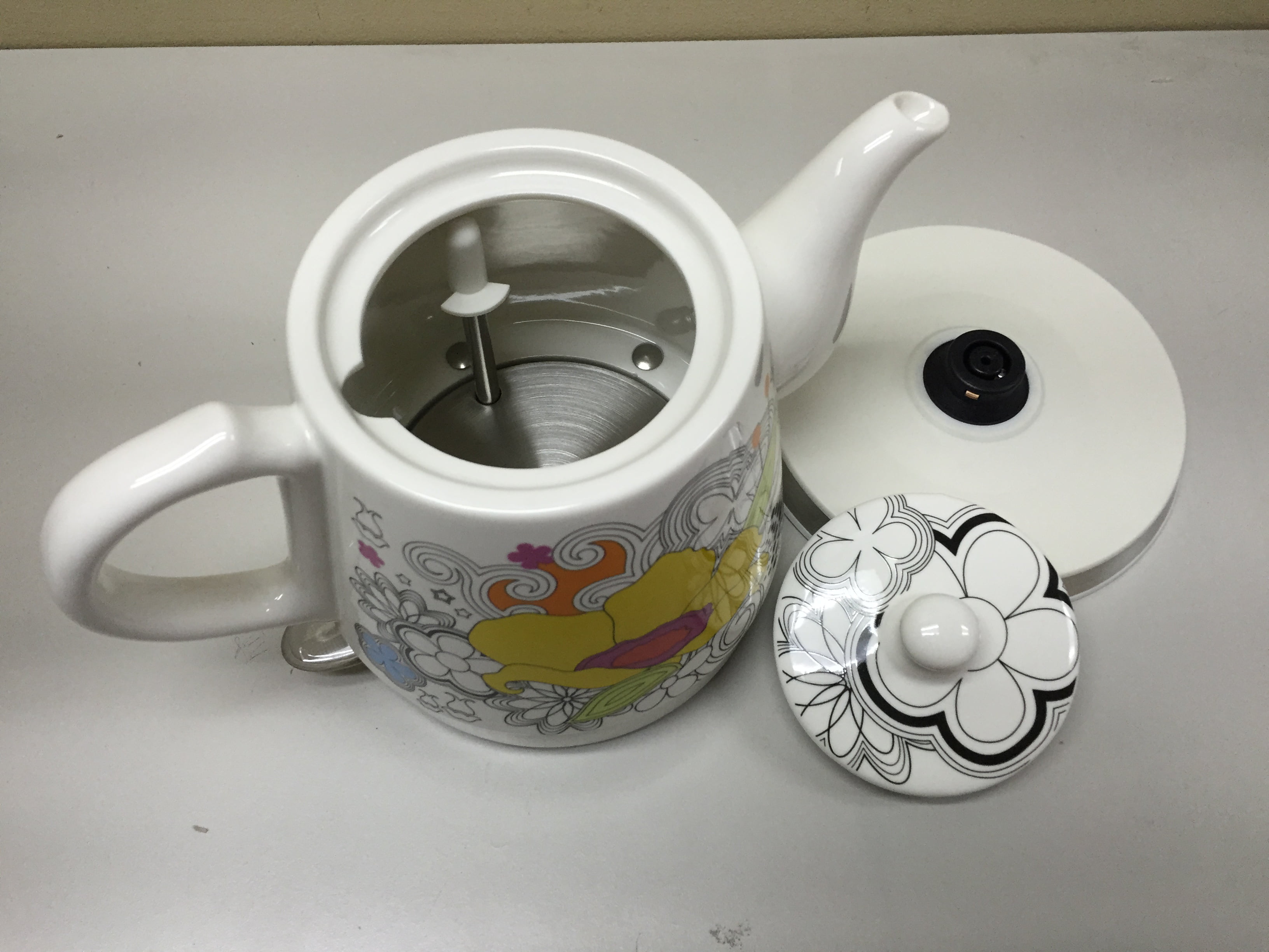 FixtureDisplays 1.2 Quarts Ceramic Electric Tea Kettle