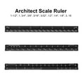 thumbnail image 2 of Muka Architectural Scale Ruler, Imperial Measurements 6 Inch, Pocket Size Drafting Ruler, 2 of 7