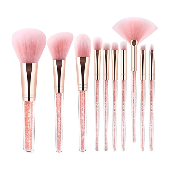 Blush Eye Shadow Brush Set Inner Diamond Crystal Pink Makeup Brushes Storage Bag Foundation Brush Makeup Tool