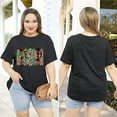thumbnail image 3 of Anbech Merry Christmas Plus Size Shirts for Women Oversized T-Shirt Graphic Chrsitmas Tees Short Sleeve, 3 of 10